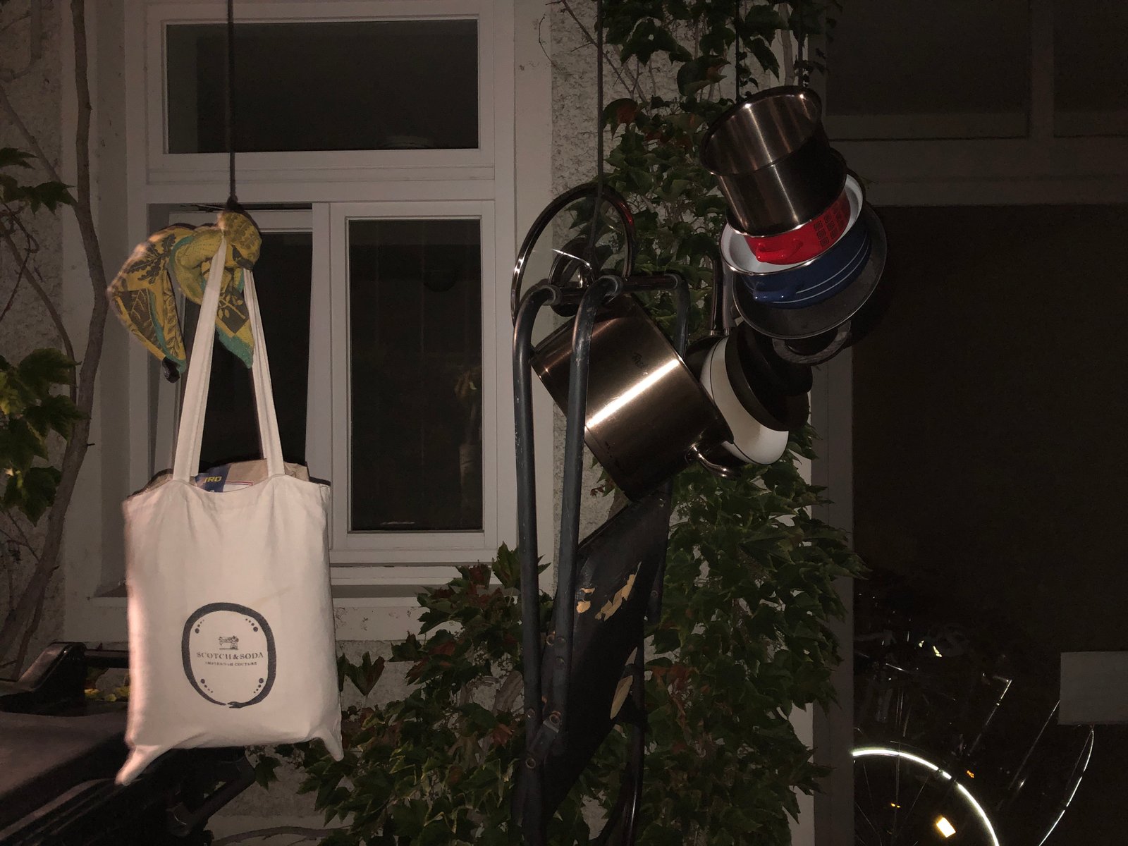 zum trocknen aufgehängt